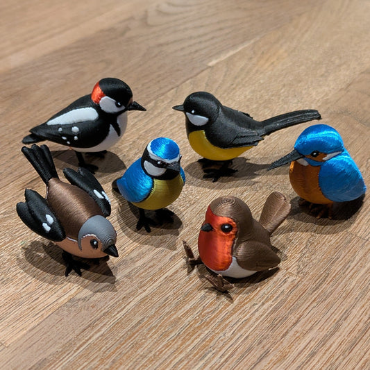 Birds- Set van 6 Mini Vogeltjes