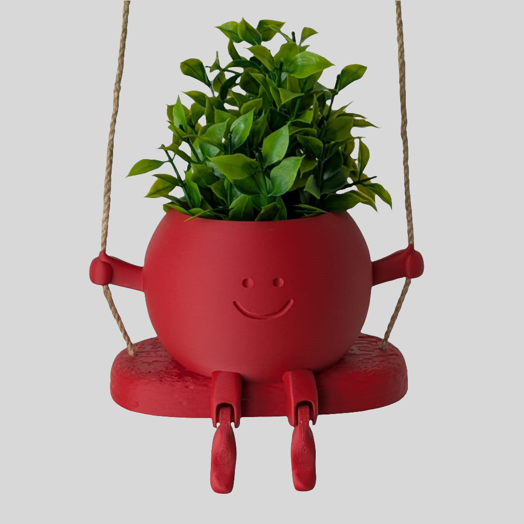 crazy plant pots Funny plant pots on swing – RonJ Prickly