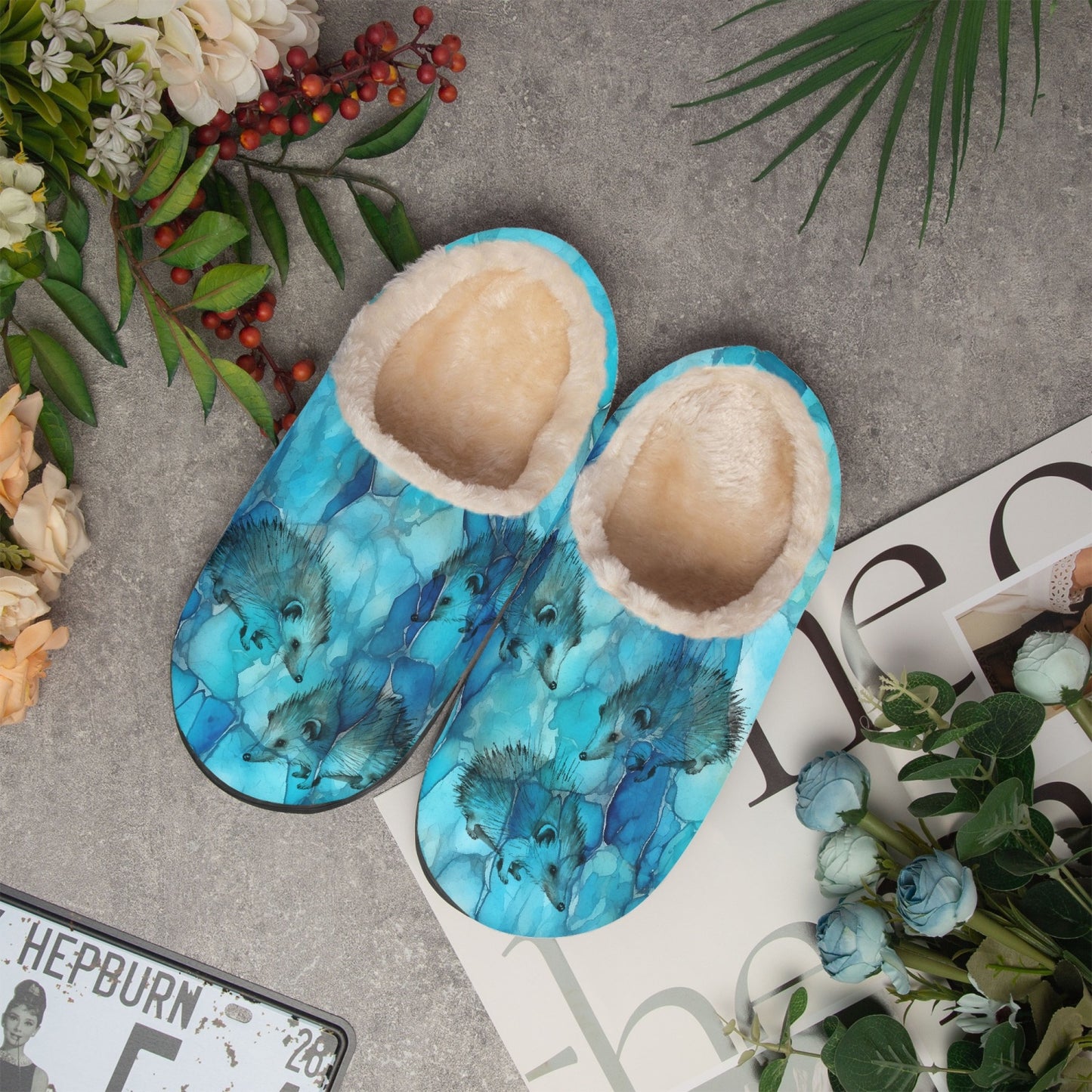 Leuke Egel Pantoffels - Aqua